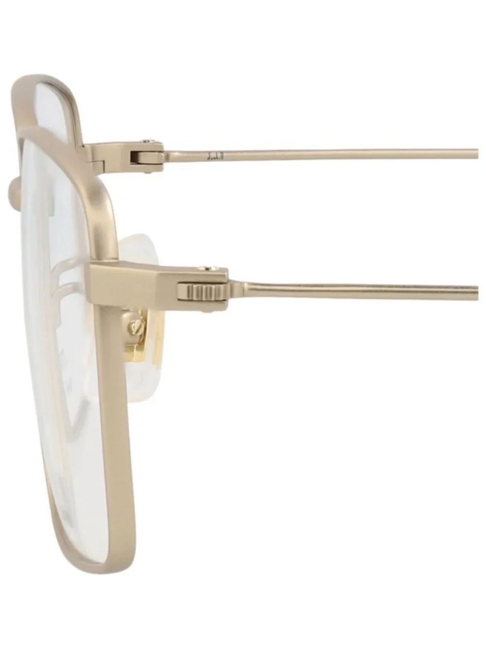 New Dunhill Women's Eyeglasses Square Rectangle Titanium Frame Mens Gold Gold
